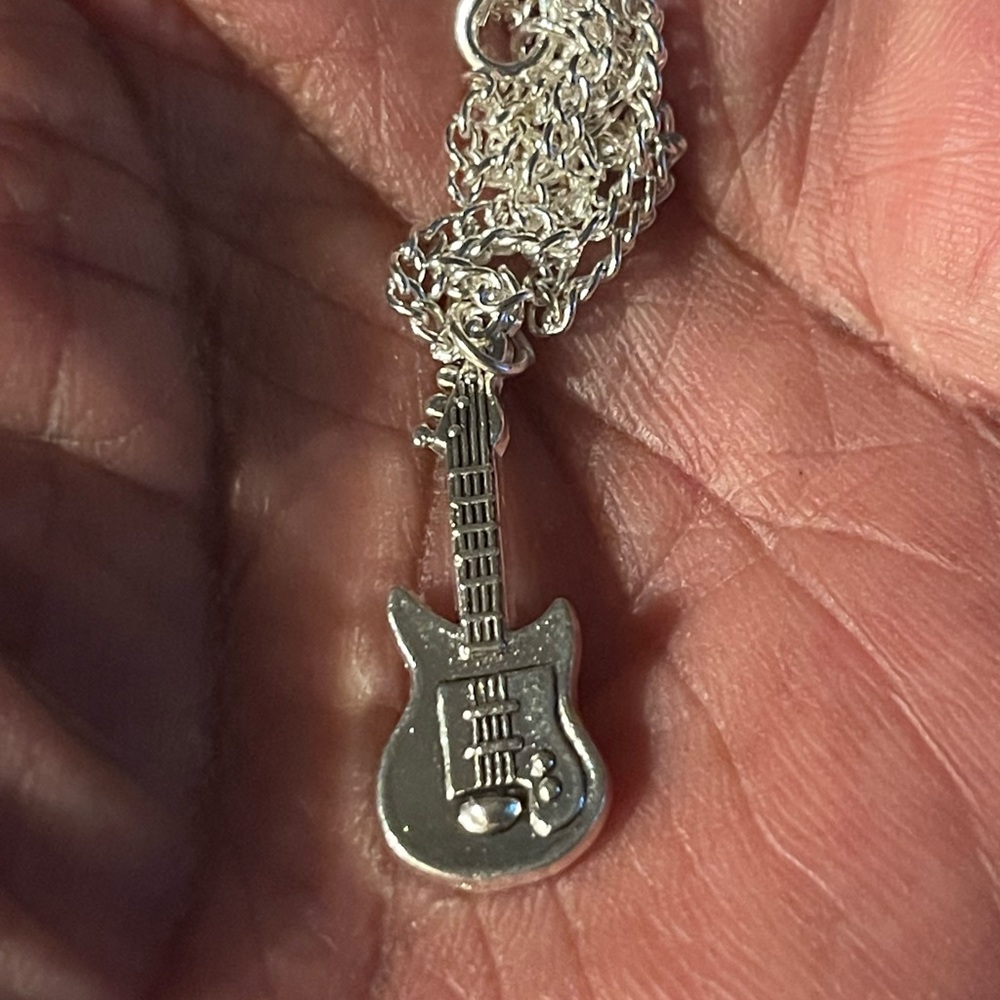 Pendant Charm Chain Necklace (“Guitar”) - Picture 3 of 3